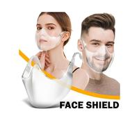 Masque durable Écran facial Combiné PC réutilisable Masque de protection clair et transparent