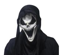 Masque Effrayant Coiffe Intégrale En Latex Crâne Pour Cosplay, Costume Et