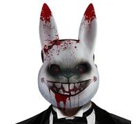 Masque Effrayant De Lapin | Masque Effrayant Halloween | Accessoire De Déguisement Pour Fête Célébration Théâtre Spectacle Rassemblement Familial Masquerade
