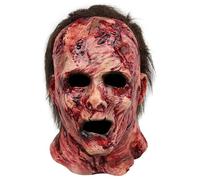 Masque effrayant Masque en latex réaliste avec des cicatrices sanglantes 10x11x11.8 Halloween Horreur Twisted Face effrayant avec des trous de ventilation pour la fête de cosplay Halloween Prank effr