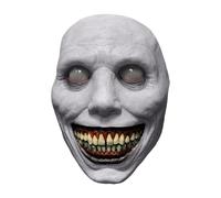 Masque effrayant | Masque en visage de démon souriant réaliste | Prop propose de costumes fantômes effrayants | Accessoire de cosplay d'horreur du diable | Masquerade de la fête d' pour zombi