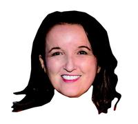 IMPRESSION DIRECT Masque en carton 2D Anne ROUMANOFF - Humoriste - Taille A4 Multicolors