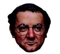 IMPRESSION DIRECT Masque en carton 2D Coluche - Humoriste - Taille A4 Multicolors