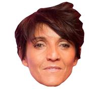Masque en carton 2D Florence FORESTI - Humoriste- Taille A4
