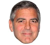 Masque en carton 2D George Clooney - Acteur - Taille A4