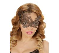 Masque en dentelle doré antique - Loup vénitien en tissu