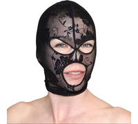 Masque en Dentelle - Masque Érotique BDSM Bondage Fétiche Kinky SM | Jeu de Rôle, Halloween, Carnaval, Bal Masqué, Capuche Nylon, Collants, Style Dom Sub, Gothic, Cosplay, Fetish & Soumission