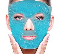Masque en gel, chaud et froid pour le visage, réduit l'enflure, élimine les cernes et atténue les poches sous les yeux, soulage les maux de tête, apaise la fatigue du visage, illumine la peau(bleu)