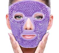 Masque en gel,chaud et froid pour le visage,réduit les gonflements,élimine les cernes sous les yeux et atténue les cernes,soulage les maux de tête,apaise la fatigue du visage,illumine la peau(violet)