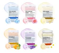 Masque en Gelée Poudre pour le Visage, Hydrating & Moisturizing Jelly Face Mask SkinCare, Professionnel Spa Masque en Facial Pelable Off, Deep Hydration & Glow for All Skin Types 23 Fl Oz (6 Units)