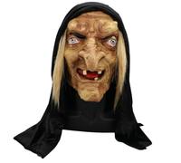 Masque En Latex Avec Perruque Coiffe Sorcière Halloween Effrayante Drôle