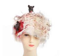 Masque en Latex de Clown pour Halloween, couvre-chef en gaze de saignement effrayant, accessoires de mascarade, casquette de souris, robe de Costume de film