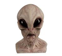 Masque En Latex D'Halloween - Masque Extraterrestre Complet | Masque Effrayant Du Film D'horreur | Costume D'Halloween Chauve HEAD | Masque De Costumes De Visage Complet Effrayant, Accessoire De Cospl