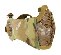 Masque en Maille Airsoft - Demi-Masque en Maille Pliable avec Protection des Oreilles, Masques Airsoft réglables pour la Chasse, Le tir au Paintball, Camouflage ; 1