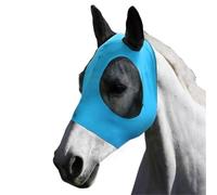 Masque en Maille tricotée Extensible, Masque Anti-moustiques, Anti-vers, de vol for Chevaux, équipement d'équitation Respirant pour Cheval(Blue)