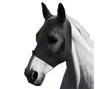 Masque en Maille tricotée Extensible, Masque Anti-moustiques, Anti-vers, de vol for Chevaux, équipement d'équitation Respirant pour Cheval(Black)