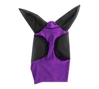 Masque en Maille tricotée Extensible, Protection auditive, Cache-Oreilles for Cheval, Masque Anti-Mouches, Bonnet, Filet, équipement d'équitation pour Cheval(Purple)