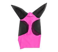 Masque en Maille tricotée Extensible, Protection auditive, Cache-Oreilles for Cheval, Masque Anti-Mouches, Bonnet, Filet, équipement d'équitation pour Cheval(Red)