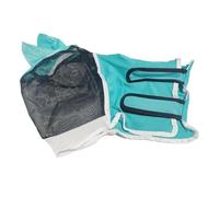 Masque en Maille tricotée Extensible, Respirant et Anti-moustiques, Masque de vol for Chevaux, équipement d'équitation pour Cheval(Blue L)