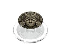 Masque en Pierre Serpent à Plumes Maya Antique Temple Art Relique PopSockets PopGrip pour MagSafe