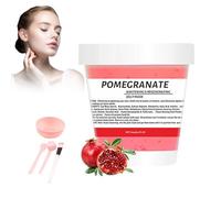 Masque en Poudre pour Soins du Visage, Masque en Gelée Hydratant avec Acide Hyaluronique, Poudre de Masque Hydro Peel-Off Professionnelle pour Combattre Les Ridules(Grenade Rouge)