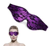 Masque en satin pour les yeux, couverture de sommeil en soie douce et confortable pour cadeau de Saint-Valentin, bandeau de sommeil pour adultes, jeu de rôle, voyage (violet)