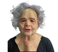 Masque en silicone féminin réaliste avec ensemble de perruque Bob Brown Ombre |Matériau TPE de qualité alimentaire |pour la photographie de fête de travestissement d'Halloween de cosplay