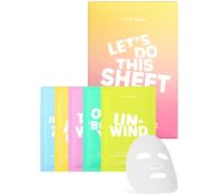 Masque en tissu I DEW CARE - Faisons-le | Relooking de la peau en 5 jours avec vitamine B3, extrait d'olive et camomille (5 unit s)