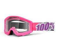 Masque Enfant 100% Strata Goggle Bubble Gum JR Clear Lens (ski vtt) Rose