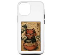 Masque Epic Demon oni pour Chat Gamer Ramen Ukiyoe Kawaii Japonais Coque pour iPhone 12/12 Pro