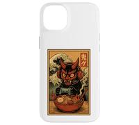 Masque Epic Demon oni pour Chat Gamer Ramen Ukiyoe Kawaii Japonais Coque pour iPhone 14 Plus