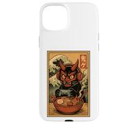 Masque Epic Demon oni pour Chat Gamer Ramen Ukiyoe Kawaii Japonais Coque pour iPhone 15 Plus
