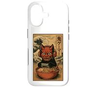 Masque Epic Demon oni pour Chat Gamer Ramen Ukiyoe Kawaii Japonais Coque pour iPhone 17