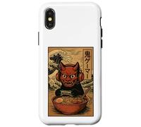 Masque Epic Demon oni pour Chat Gamer Ramen Ukiyoe Kawaii Japonais Coque pour iPhone X/XS