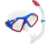 Masque Et Tuba Aqualung Hawkeye Combo - L - Blanc/Bleu/Rouge - Plongée Sous-Marine Multicolore