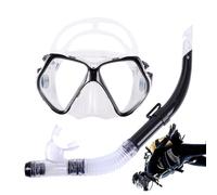 Masque et Tuba pour Adulte | Ensemble de plongée avec Tuba - Lunettes en Verre trempé, Anti-Fuite et Anti-buée, Vue panoramique pour Une Respiration sûre