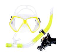 Masque et tuba pour adulte - Masque de plongée - Lunettes de natation pour adultes | Lentille en verre trempé anti-buée et anti-buée et vision panoramique pour la natation