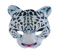 Masque EVA Halloween drôle masque animal léopard des neiges masque de Pâques carnaval fête mascarade demi-masque