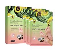 Masque exfoliant pour les pieds - Guérit les problèmes de talons fissurés, pâte douce avec masse classique de 35 g + lot de trois soins actifs hydratants profonds