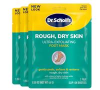 Masque exfoliant ultra-exfoliant pour les pieds Dr. Scholl's pour peaux s ches et rugueuses, 3 paires de chaussettes hydratantes, exfolie et adou