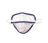 Masque facial 1 couche Mycroclean, bordure bleu/bleu, sans tampon nasal, réutilisable et lavable 500 FOIS, type II, 99,8% BFE, adultes, certifié CE, dispositif médical, à usage sanitaire