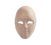 Creotime Masque visage Creativ papier-mâché 16 cm Marron