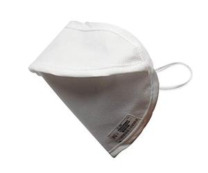 Masque facial à 2 couches Mycroclean, bord blanc/blanc, tampon nasal, réutilisable et lavable 100 FOIS, type II, 99,8% BFE, adultes, certifié CE, dispositif médical