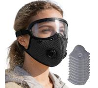 Masque facial anti-poussière réutilisable, confortable, élastique, avec lunettes de protection réglables, pour le jardinage, les travaux en intérieur et en extérieur, l'atelier et
