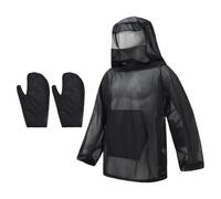 Masque facial avec capuche anti-moustiques pour camping, apiculture, filet respirant avec gants