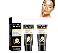 Masque Facial Doré Raffermissant Et Pelable, Masque Facial Au Collagène Anti-Rides, Raffermit Et Hydrate La Peau Du Visage, Réduit Les Rides, Les Ridules Et Nettoie Les Pores, 2 Pièces
