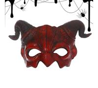Masque facial effrayant | Demi-masque en corne de mouton d'Halloween | Accessoire de costume effrayant pour adulte - Coiffe pour adulte - Fête de carnaval - Mascarade