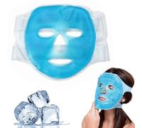 Masque Facial en Gel Réutilisable, Masque de Refroidissement, Masque Froid, Masque Rafraîchissant pour le Visage avec Velcro, Peut être Utilisé des Deux Côtés Réutilisable (Bleu)