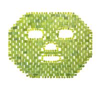 Masque facial en jade pour le sommeil en pierre naturelle verte - Outils de massage de soin de la peau pour massage du visage bouffant - Cercles sombres