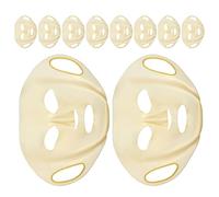 Masque Facial en Silicone Réutilisable 10 Pièces pour Femmes | Couleur Or, Entretien Facile, Maintien par Oreille, Usage Soins du Visage à Domicile